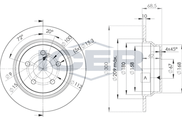 Tarcza hamulcowa ICER 78BD0413-2