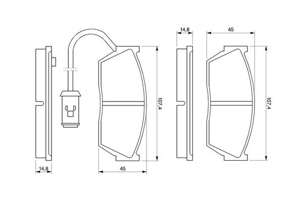 Zestaw klocków hamulcowych, hamulce tarczowe BOSCH 0 986 424 110