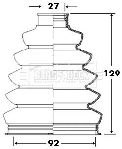 Zestaw osłon, wał napędowy BORG & BECK BCB2371