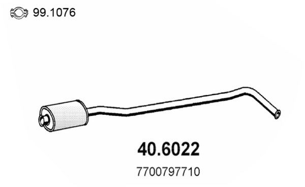 Tłumik środkowy ASSO 40.6022