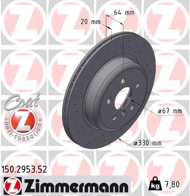 Disc frana ZIMMERMANN SPORT Z 150.2953.52
