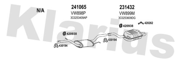 Układ wydechowy KLARIUS 931727E