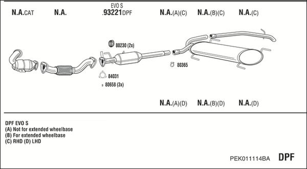 Układ wydechowy WALKER PEK011114BA