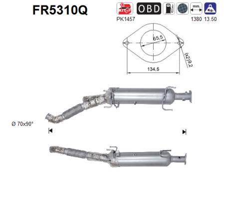 Filtr sadzy / filtr cząstek stałych, układ wydechowy AS FR5310