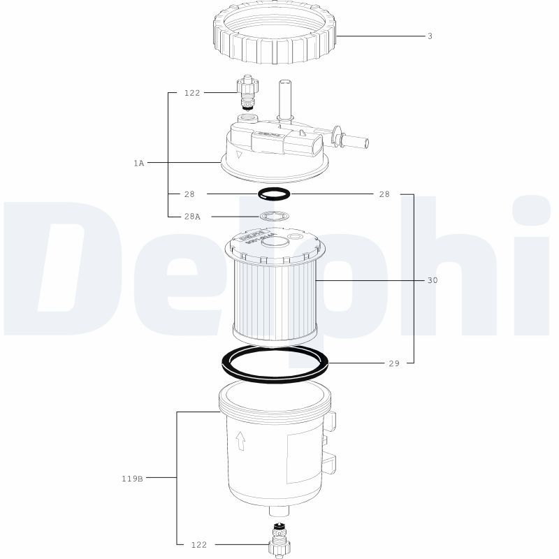 Filtr paliwa DELPHI 6350120
