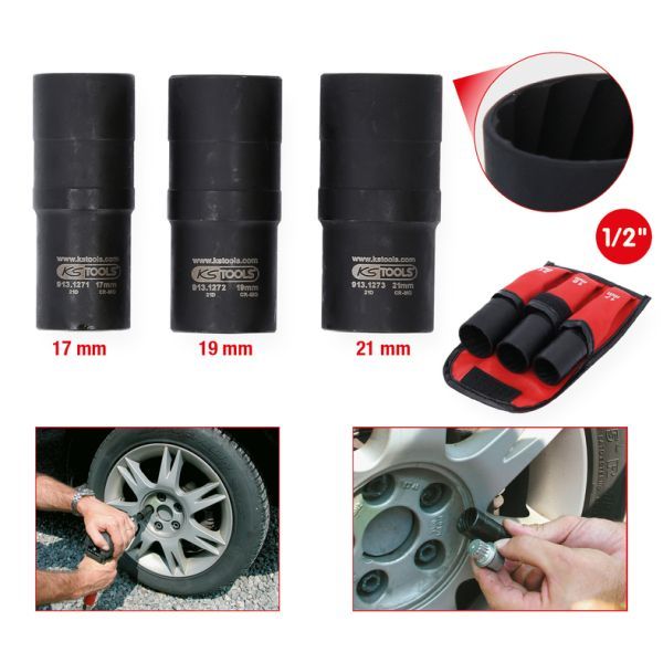 Set capete chei tubulare impact KS TOOLS 913.1270