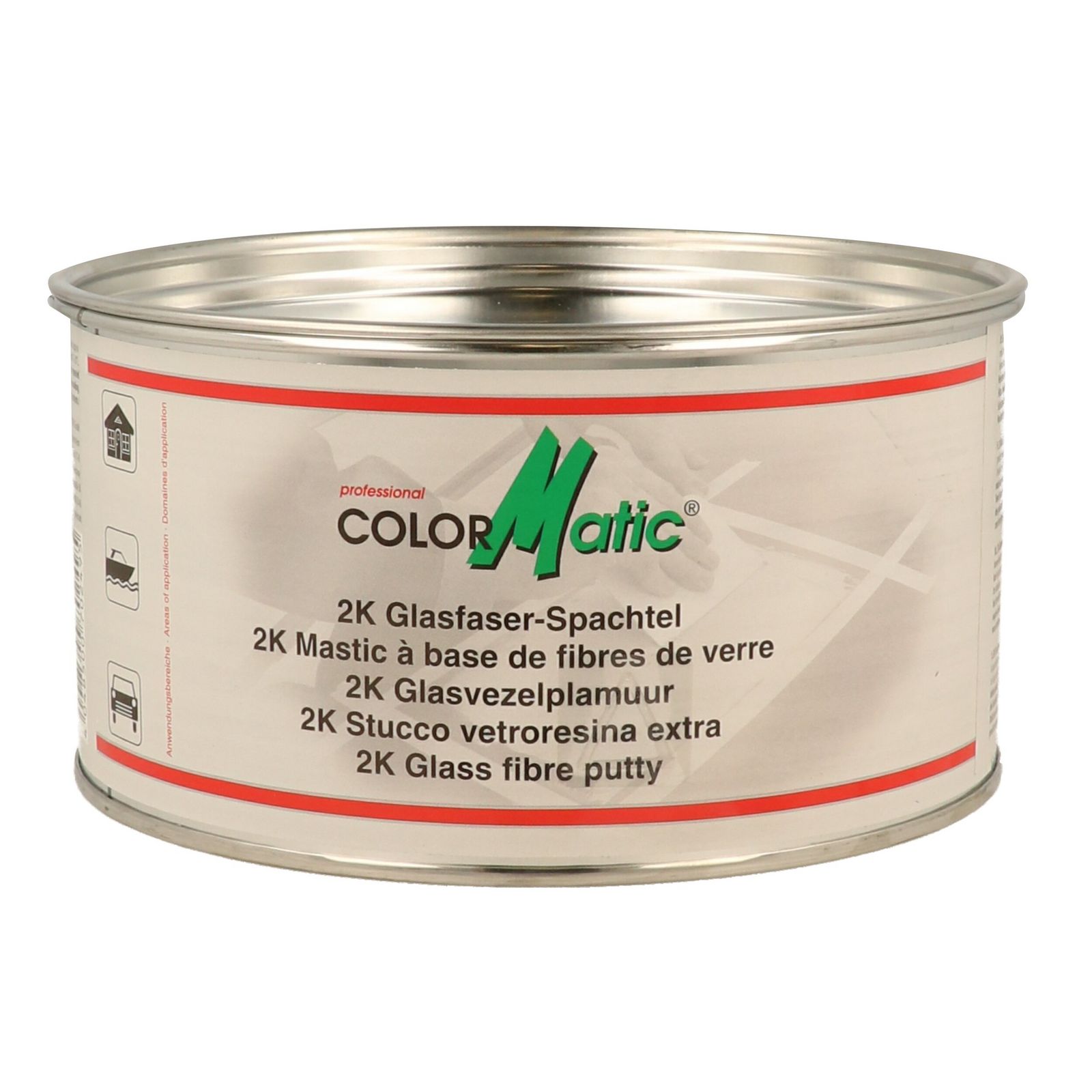 spaclu fibra de sticla COLORMATIC 2K Glass Fibre Putty grey green matt 1600 g 702495