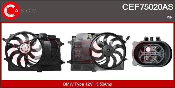 Elektromotor, větrák chladiče CASCO CEF75020AS