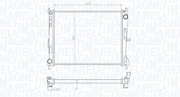Chłodnica, układ chłodzenia silnika MAGNETI MARELLI 350213165300