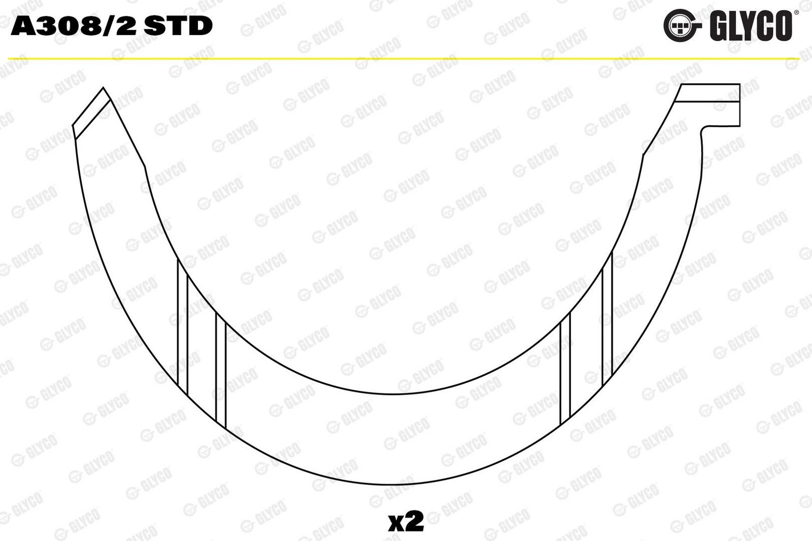 Saiba distantier, arbore cotit GLYCO A308/2 STD