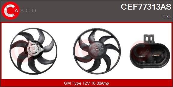 Levně Větrák, chlazení motoru CASCO CEF77313AS