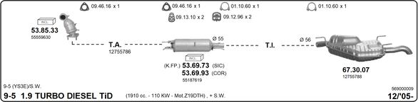 Układ wydechowy IMASAF 569000009