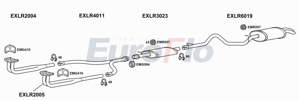 Układ wydechowy EUROFLO LRDIS353004A00