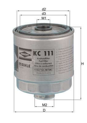 Palivový filtr MAHLE KC 111