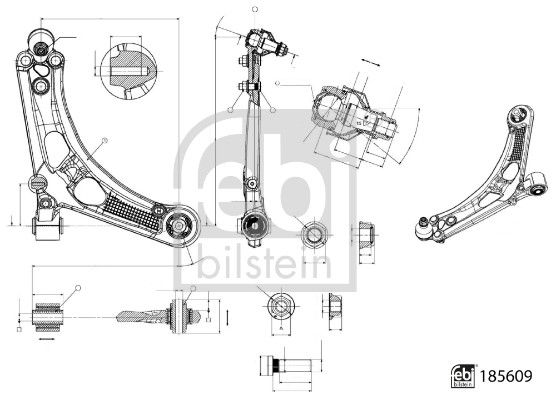 Wahacz, zawieszenie koła FEBI BILSTEIN 185609