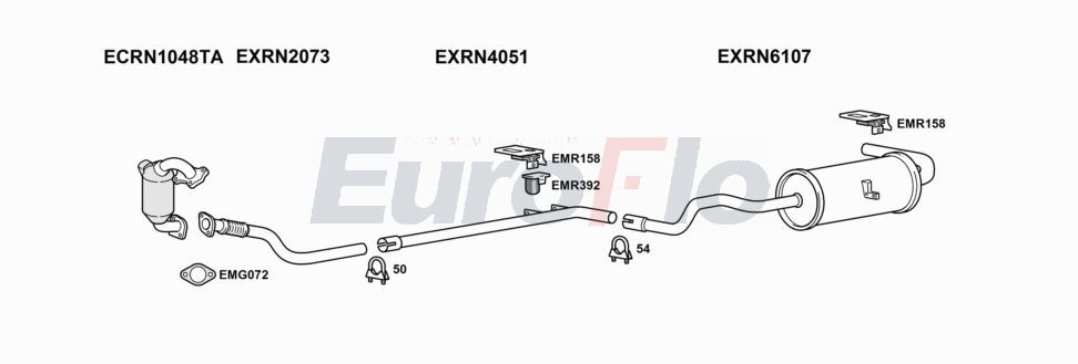 Układ wydechowy EUROFLO RNSCE15D6011A00