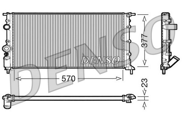 Chłodnica, układ chłodzenia silnika DENSO DRM23054