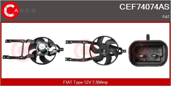Elektromotor, větrák chladiče CASCO CEF74074AS