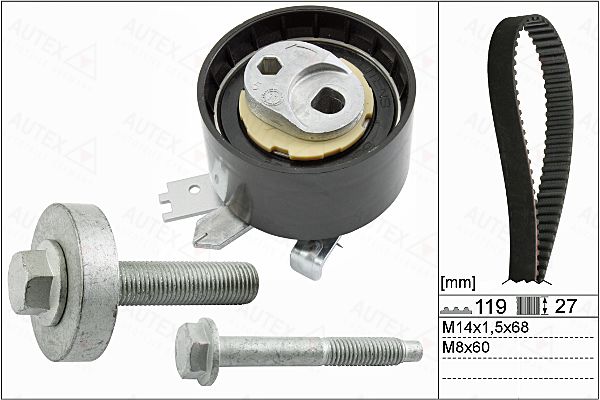 Zestaw paska rozrządu AUTEX 702884