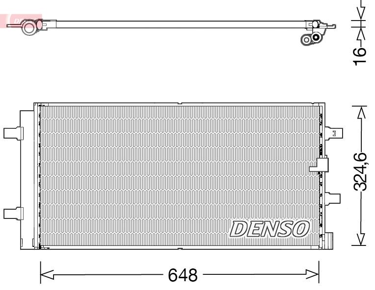Kondenzátor, klimatizace DENSO DCN02044