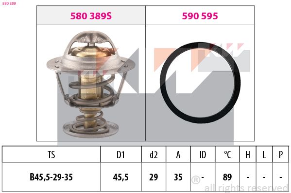 Termostat, środek chłodzący KW 580 389
