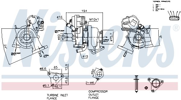 Compresor,sistem de supraalimentare NISSENS ** FACTORY NEW ** 93977
