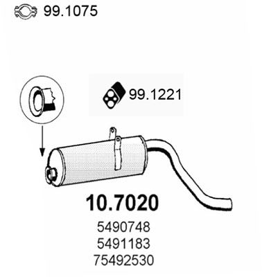 Tłumik końcowy ASSO 10.7020