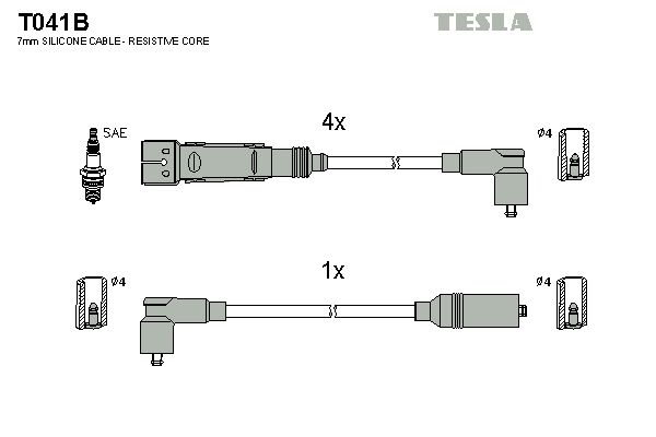 Set cablaj aprindere TESLA T041B