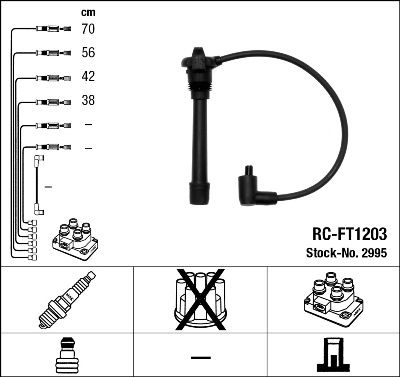 Sada kabelů pro zapalování NGK RC-FT1203