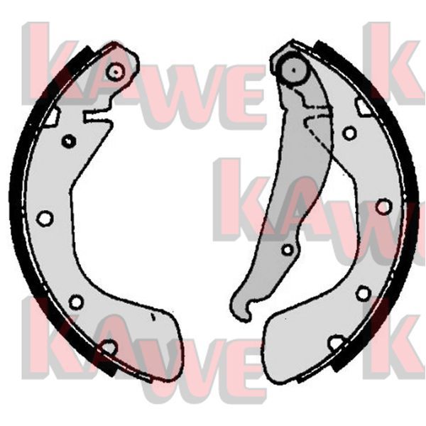 Zestaw szczęk hamulcowych KAWE 06800
