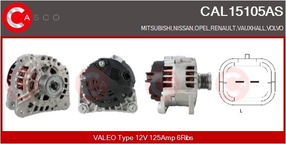 Levně generátor CASCO CAL15105AS