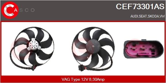 Levně Větrák, chlazení motoru CASCO CEF73301AS