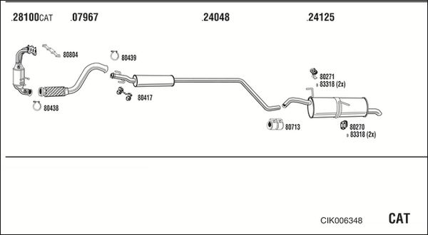 Układ wydechowy WALKER CIK006348