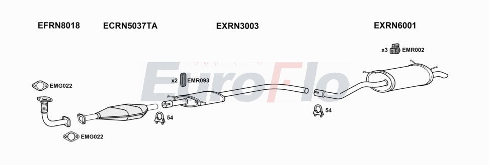 Układ wydechowy EUROFLO RNSCE19D6011B