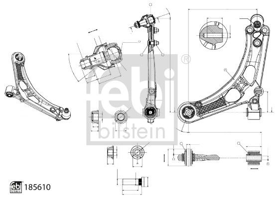 Wahacz, zawieszenie koła FEBI BILSTEIN 185610