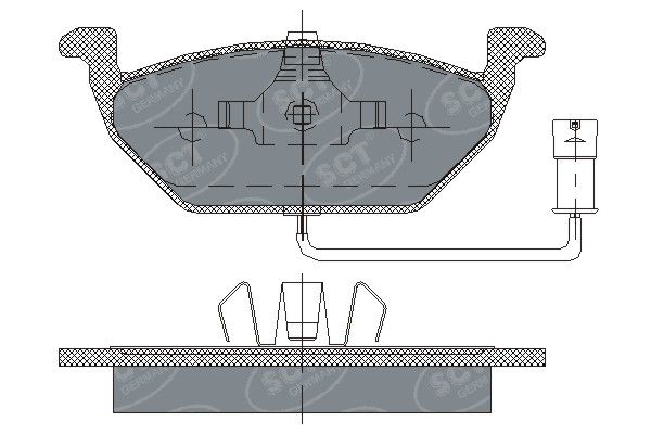 Zestaw klocków hamulcowych, hamulce tarczowe SCT - MANNOL SP 136 PR