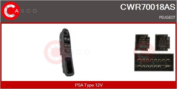 Spínač, zvedací zařízení oken CASCO CWR70018AS