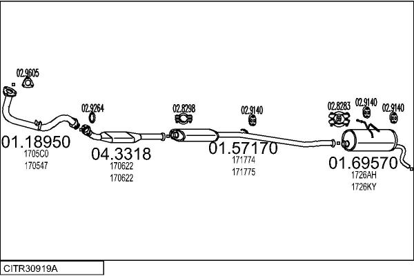 Układ wydechowy MTS CITR30919A005719