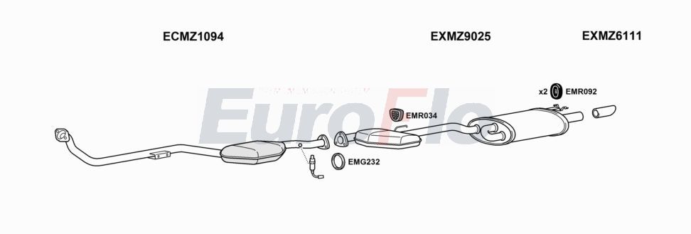 Układ wydechowy EUROFLO MZSLK2205001A00