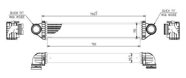 Intercooler, compresor MTR 13054396