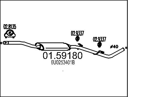 Střední tlumič výfuku MTS 01.59180