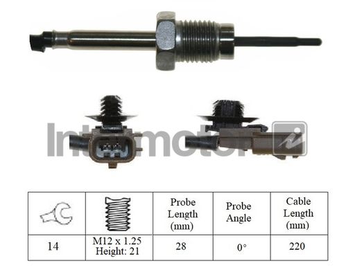 czujnik, temperatura spalin INTERMOTOR 27298
