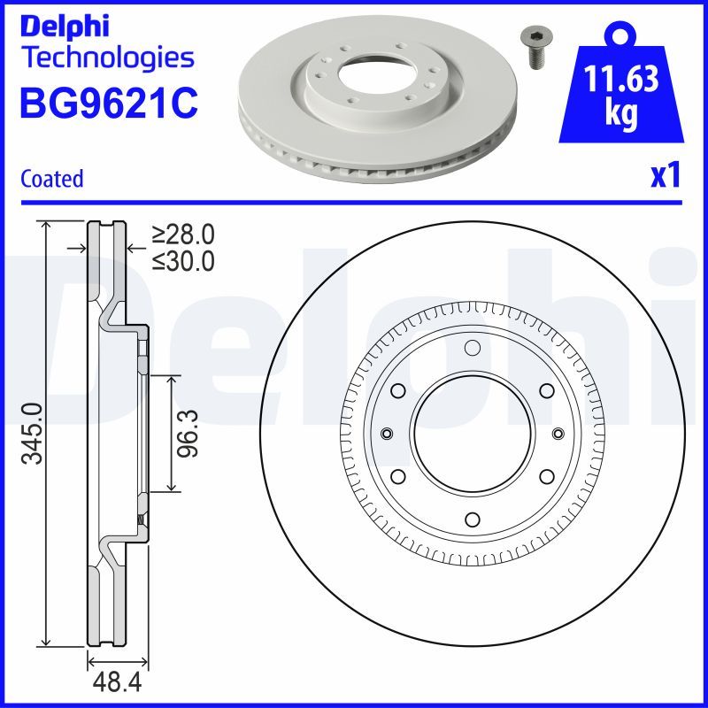 Disc frana DELPHI BG9621C