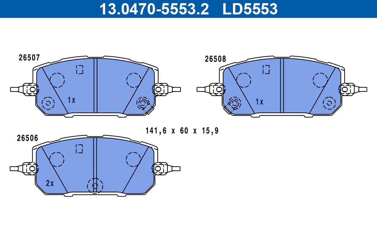 set placute frana,frana disc ATE Ceramic 13.0470-5553.2
