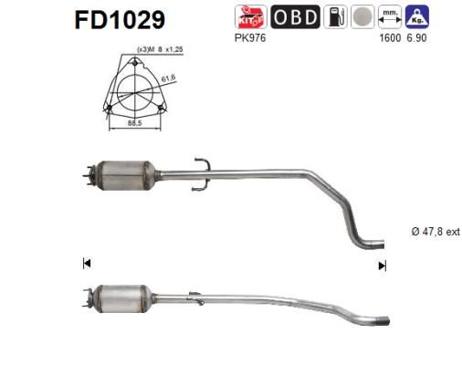 Filtr sadzy / filtr cząstek stałych, układ wydechowy AS 5850174