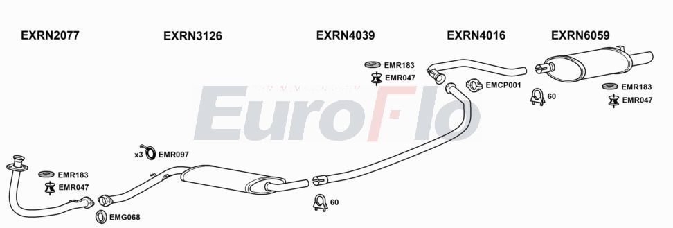 Układ wydechowy EUROFLO RN25251001C