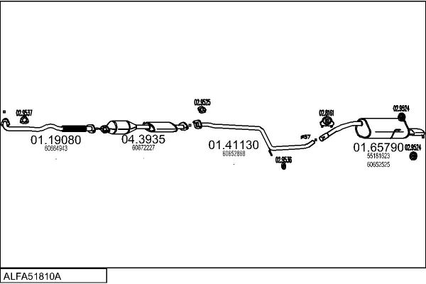 Układ wydechowy MTS ALFA51810A016618