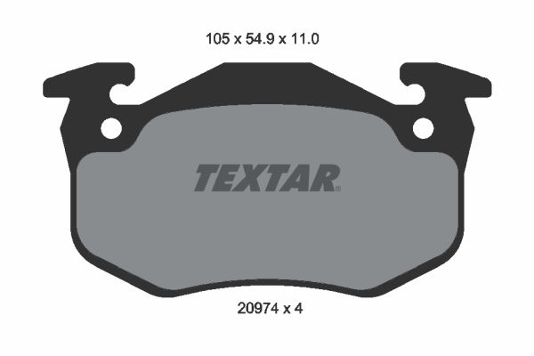 Sada brzdových platničiek kotúčovej brzdy TEXTAR 2097401
