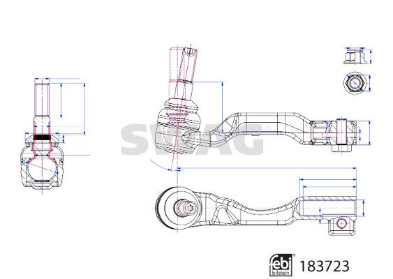 Końcówka drążka kierowniczego poprzecznego SWAG 33 10 9167
