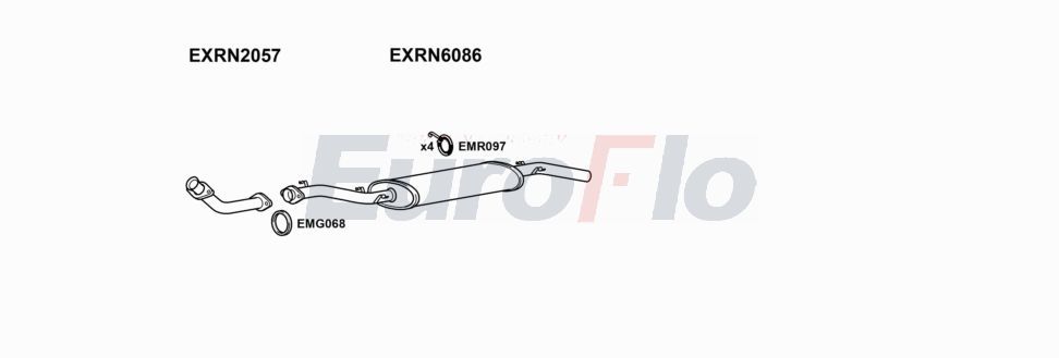 Układ wydechowy EUROFLO RNMAS25D7008